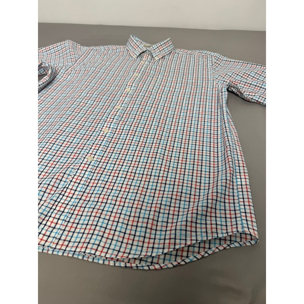 LL Bean Mens Large Traditional Fit Tattersall Check Button Down Shirt